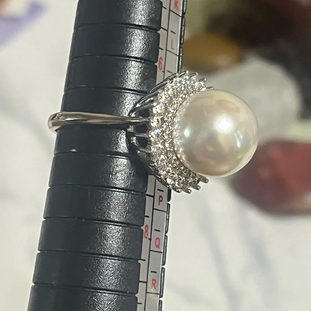 White Pearl Cocktail Ring